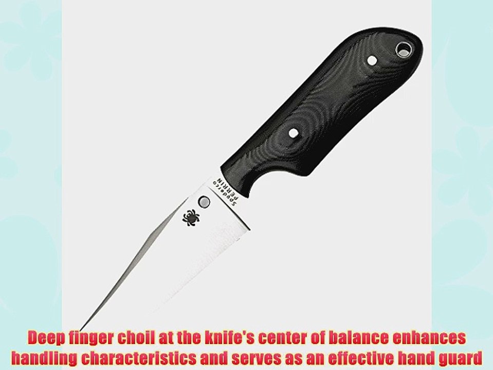 Spyderco Street Beat Micarta Plain Edge Knife Black