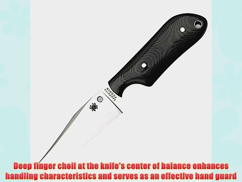 Spyderco Street Beat Micarta Plain Edge Knife Black