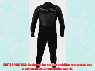 Hyperflex Wetsuits Men's 4.3-mm Amp-3 Front Zip Fullsuit (Blue Medium) - Surfing Windsurfing