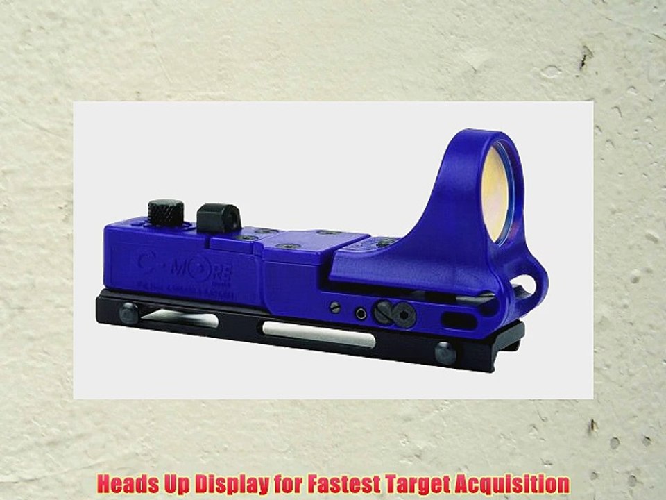 C-MORE Systems Railway Red Dot Sight with Click Switch Blue 4 MOA