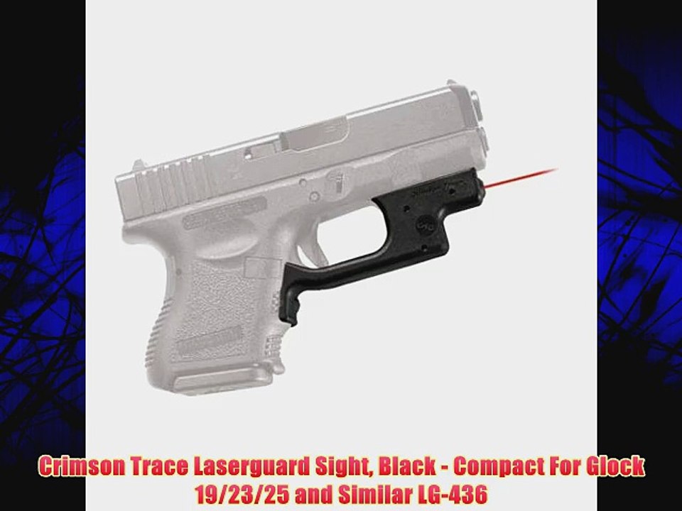 Crimson Trace Laserguard Sight Black - Compact For Glock 19/23/25 and Similar LG-436
