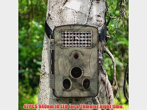 Joyluxy 120? Wide Angle Trophy Stealth Cam HD Hunting Trail Camera 1080P 12MP 42 IR LED Waterproof