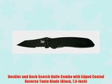 Heckler and Koch Scorch Knife Combo with Edged Coated Reverse Tanto Blade (Black 7.5-Inch)