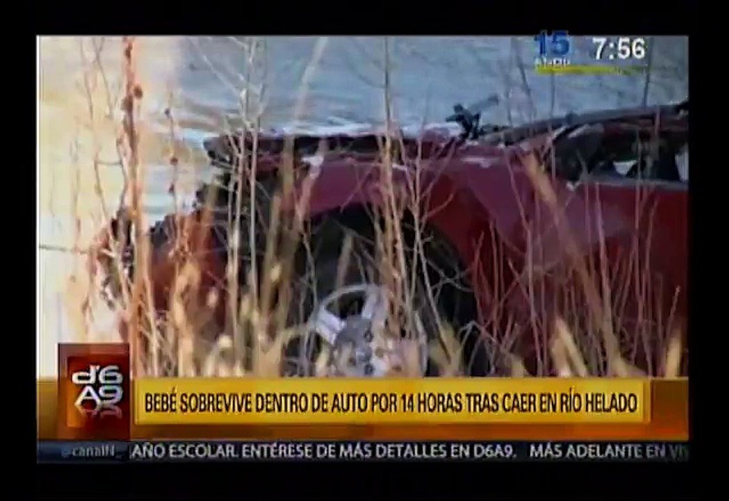 EEUU: Bebé sobrevivió 14 horas en aguas gélidas tras accidente de auto