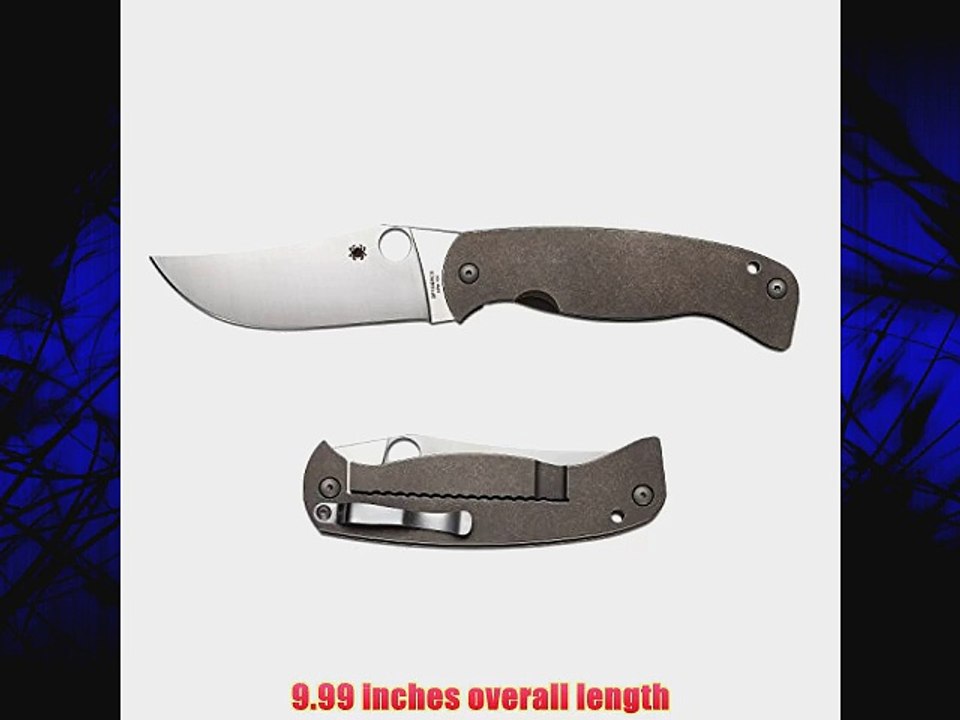 Spyderco C185TIP K-2 Titanium Folding Knife Titanium 4.54-Inch