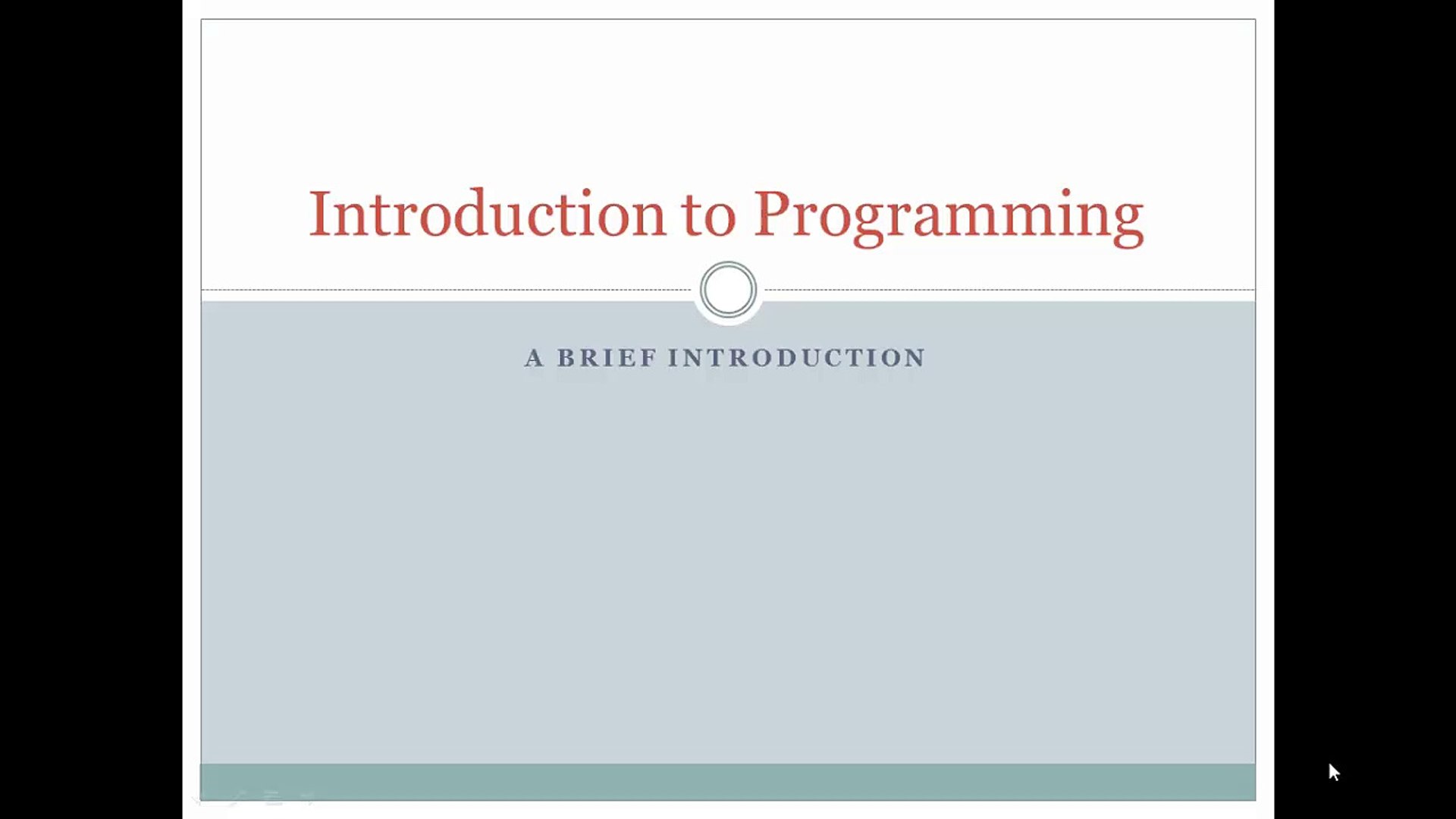 Introduction to java programming