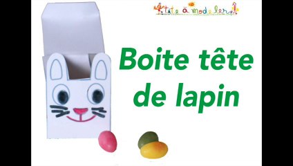 Petite boite lapin de Paques