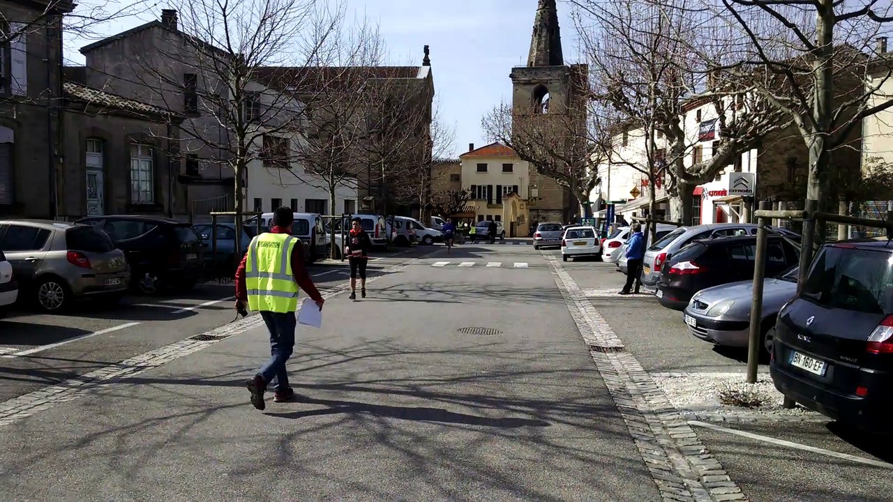 Arrivée BipBip73 trail de la Pierre Sanglante 2015 Grâne
