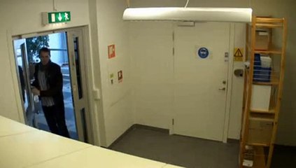 Ce travailleur a dut être surpris en apercevant ces collègues