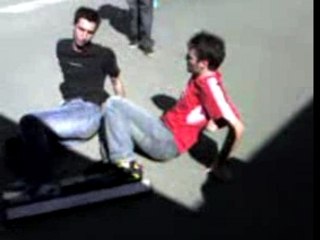 Roller Tandem presque high jump