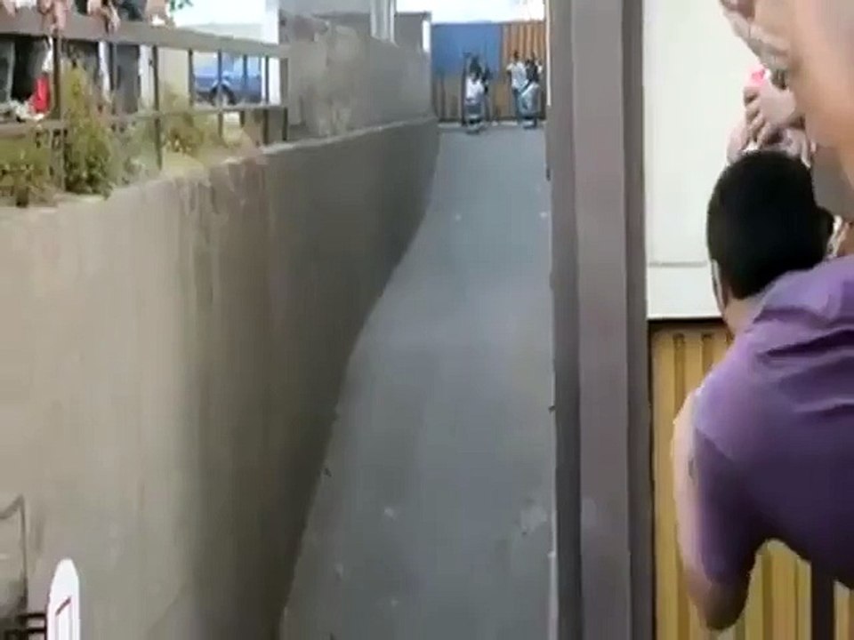 Une course de chariot un petit peu casse gueule