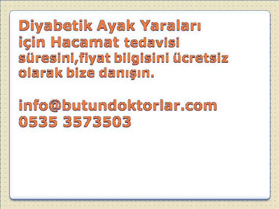 hacamat ile Diyabetik Ayak Yaraları