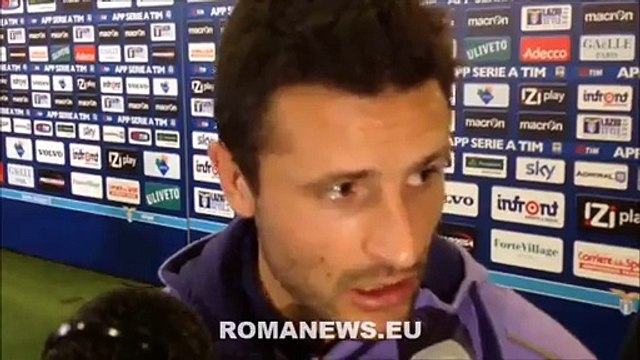 Pasqual in zona mista dopo Lazio-Fiorentina pre-Europa League (09032015)