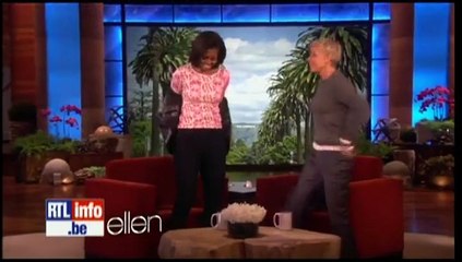 Michèle Obama fait des pompes à la télé
