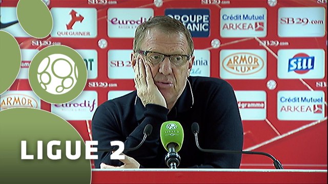 Conférence de presse Stade Brestois 29 - Châteauroux (3-0) : Alex DUPONT (SB29) - Cédric DAURY (LBC) - 2014/2015