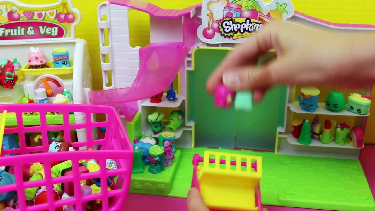 Frozen Kids Shopkins Playset Opening Shopping Cart NEW & Shopkins