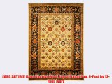 EORC SHT19IV Hand Knotted Wool Super Mahal Rug 9-Feet by 12-Feet Ivory