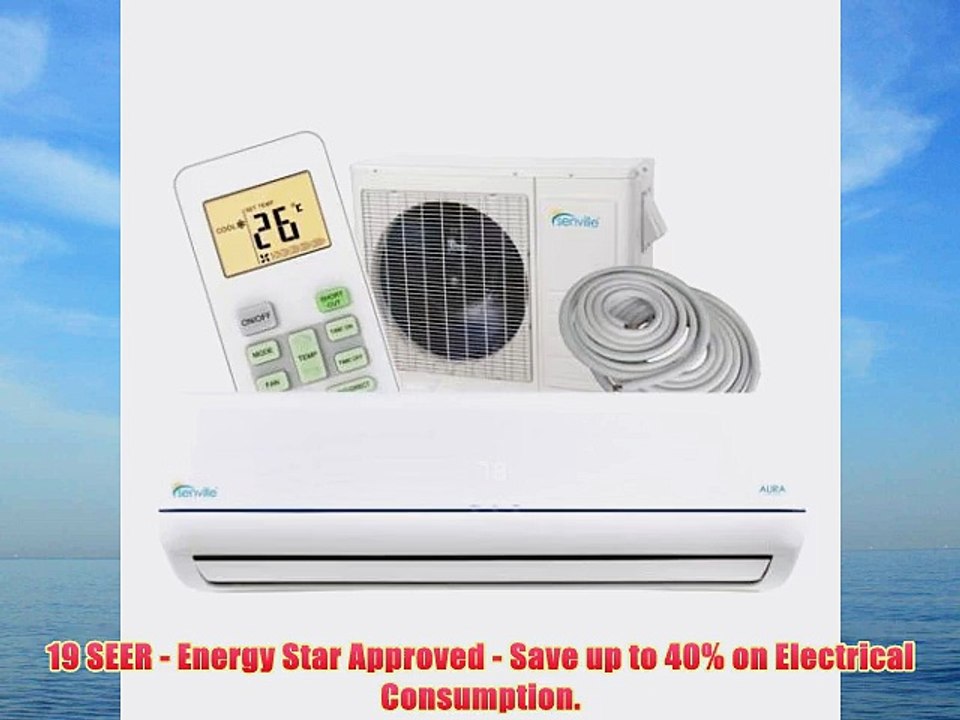 Senville Aura 24000 BTU Ductless Mini Split Air Conditioner and Heat Pump 19 SEER