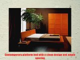 FUJIAN Modern Contemporary Platform Bed Oak (Queen)   2 Night Stands