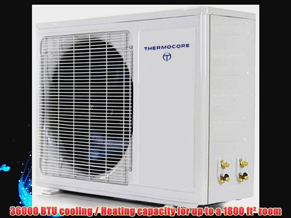 Thermocore Systems 16 SEER 3 Ton Ductless Mini Split Air Conditioner System Heat Pump 36000