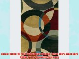 Surya Forum FM-7108 Contemporary Hand Tufted 100% Wool Dark Khaki 9' x 12' Geometric Area Rug