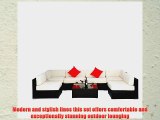 Outsunny Deluxe Outdoor Patio PE Rattan Wicker 7 pc Sofa Sectional Furniture Set