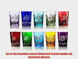 Waterford Snowflake Wishes Prestige Double Old Fashioned Glasses Set of 10