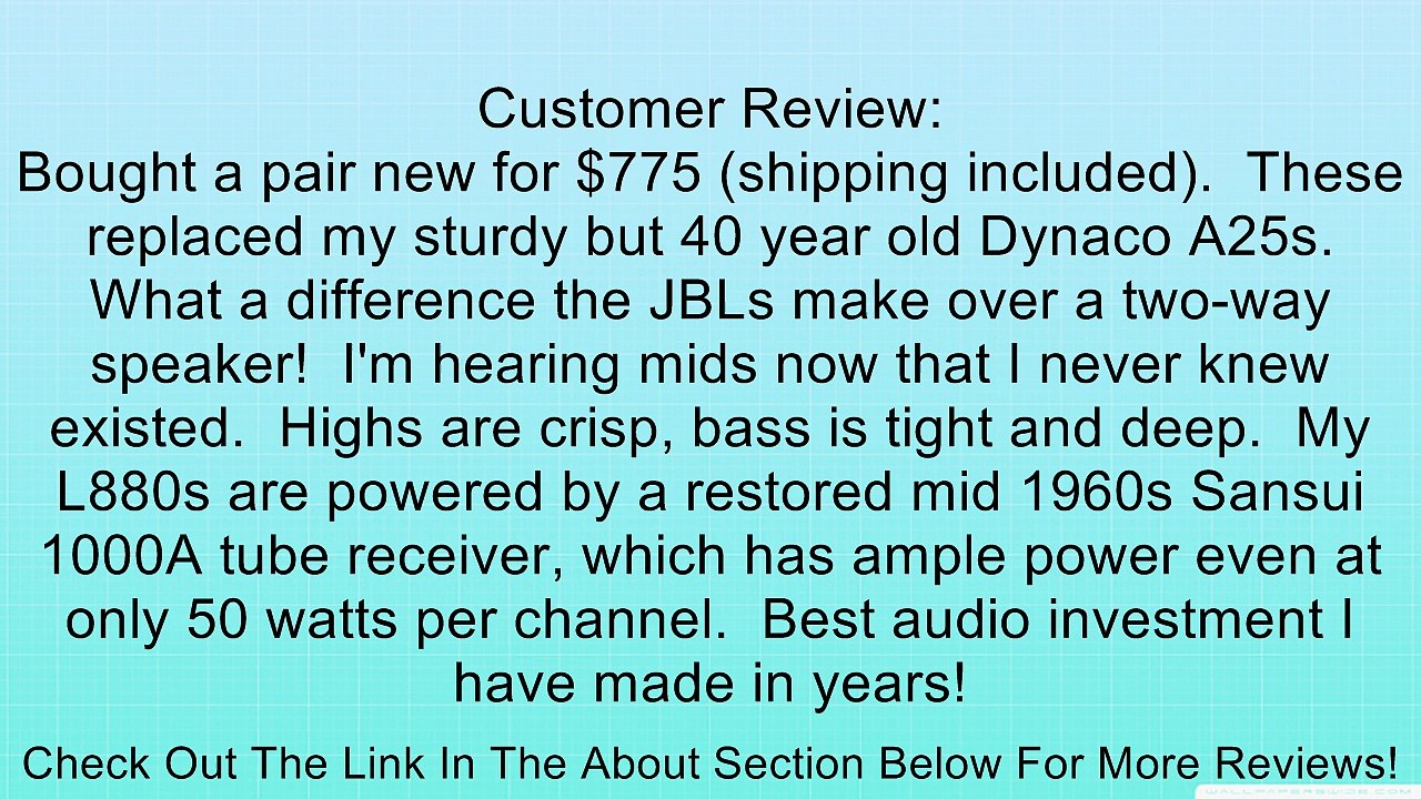 JBL L880 4-Way, High Performance 6-inch Dual Floorstanding Loudspeaker (Black) Review