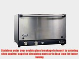 Cadco OV-013SS Half Size Catering Convection Oven with Stainless Door and Manual Controls 120-Volt/1450-Watt