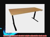 ThermoDesk ELITE Electric Adjustable-Height Desk with Black Base (Light Maple 30x48)