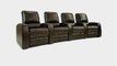 Octane Storm XL850 Row of 4 Seats Straight Row in Brown Leather with Power Recline