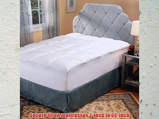 Deluxe Twin Size Fiberbed Framed Box with No Shift Skirt Soft Plush Topper and Fitted Skirt