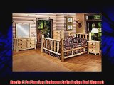 Rustic 5 Pc Pine Log Bedroom Suite Lodge Bed (Queen)