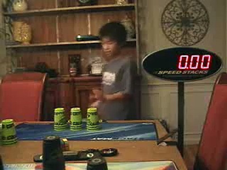 Sport Stacking competition training with 5.75 cycle