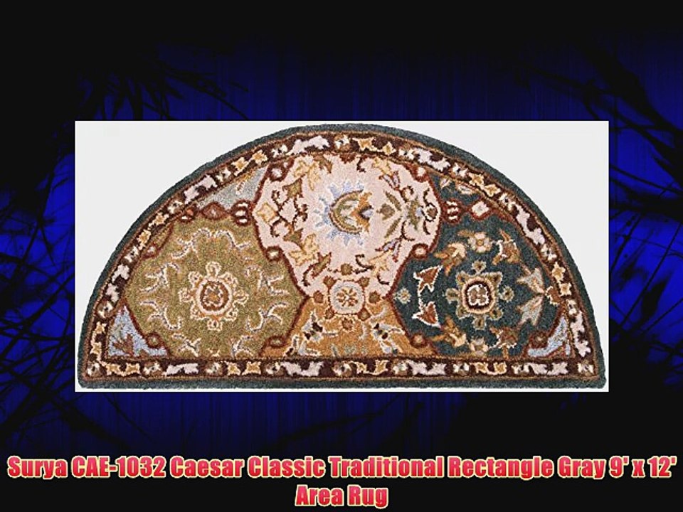 Surya CAE-1032 Caesar Classic Traditional Rectangle Gray 9' x 12' Area Rug