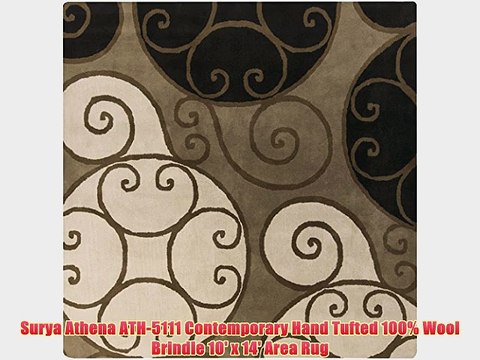 Surya Athena ATH-5111 Contemporary Hand Tufted 100% Wool Brindle 10' x 14' Area Rug
