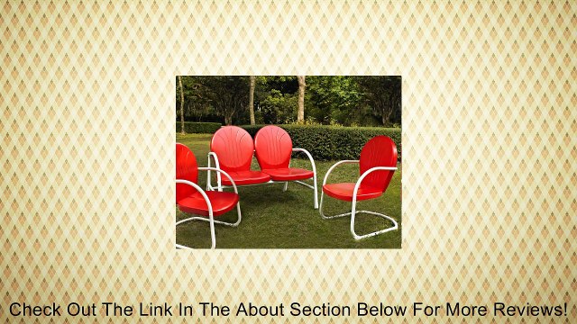 Griffith 3 Piece Metal Outdoor Conversation Seating Set - Loveseat & 2 Chairs in White Finish Review