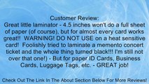 GBC HeatSeal H110 4.5-Inch Pouch Laminator (1702750) Review