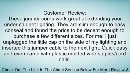 Juno Lighting Group JC3-8-WH Jumper Cord, 8-Inch, Designer White Review