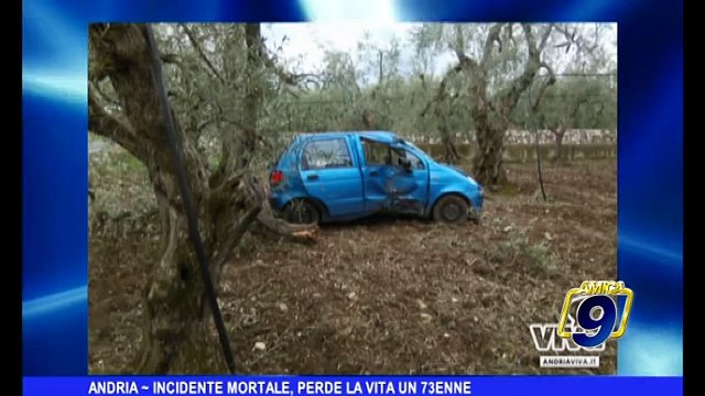 ANDRIA | Incidente mortale, perde la vita un 73enne