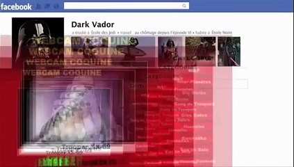 Le compte Facebook du seigneur Dark Vador !