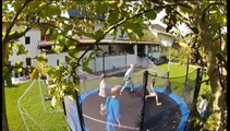 Un saut de trop sur un trampoline !!!