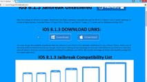 Download pangu iOS 8.1.3 jailbreak UNTETHERED for all iphones | iPods | iPads