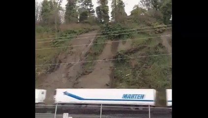 Un glissement de terrain va faire dérailler un train