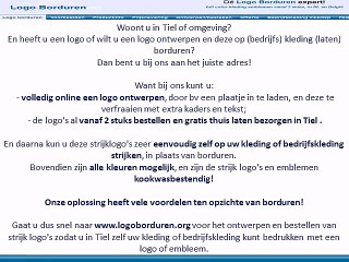 Tiel logo borduren op kleding