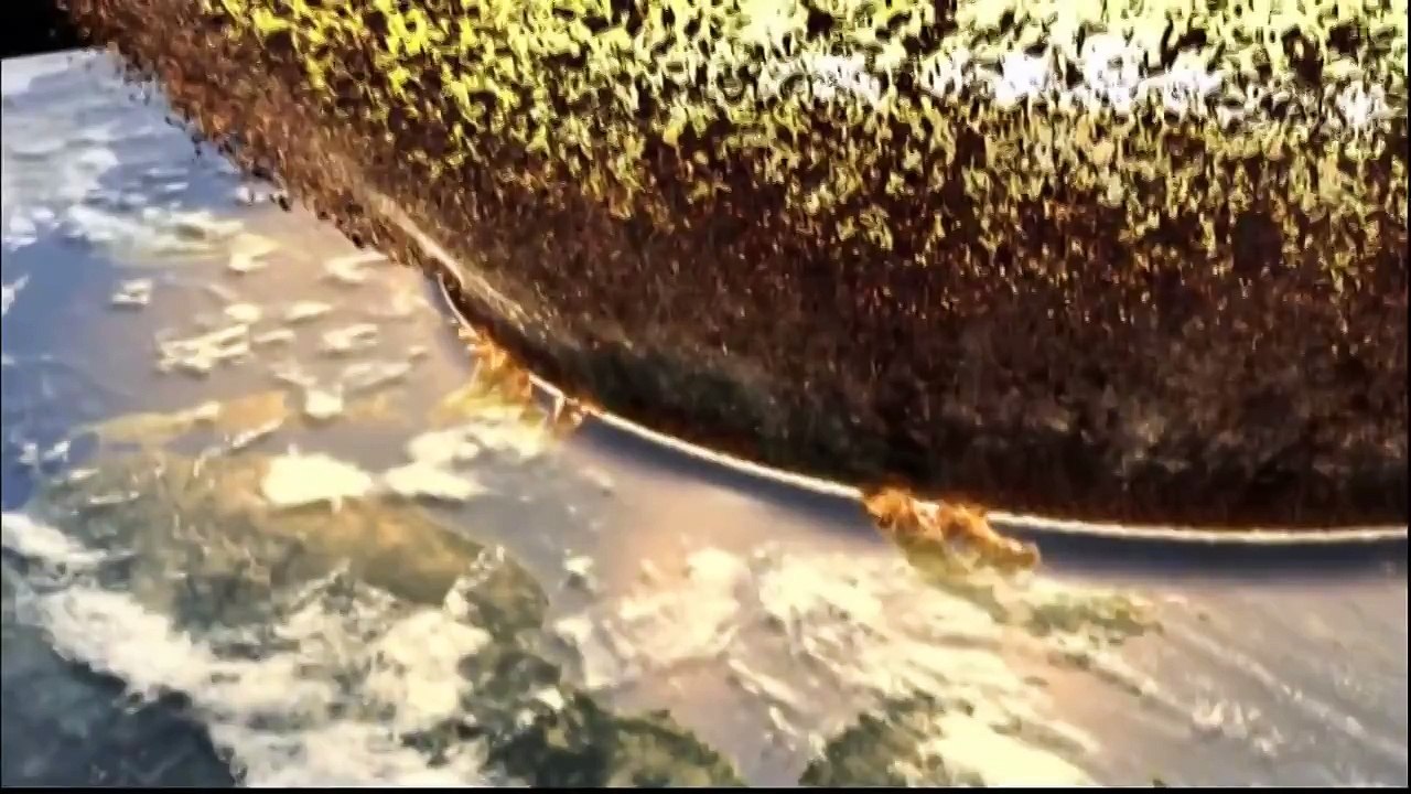 Simulation asteroid impact on Earth