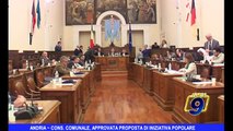 ANDRIA | Consiglio comunale, approvata proposta di iniziativa popolare