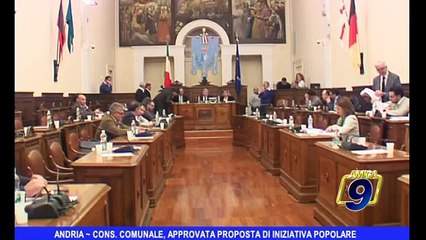 ANDRIA | Consiglio comunale, approvata proposta di iniziativa popolare