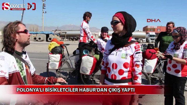 Polonya'lı bisikletçiler Habur'dan çıkış yaptı