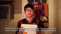 Un xinès creua Àsia i Europa en autoestop per arribar al Camp Nou